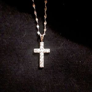 Sterling silver necklaces and cross pendant